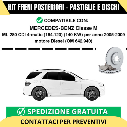 Kit freni posteriori per - posteriori,